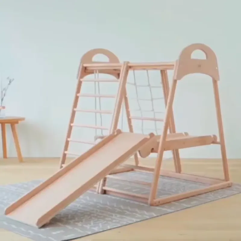 Kids Outdoor Climbing Frame - Детский деревянный игровой комплекс Монтессори для