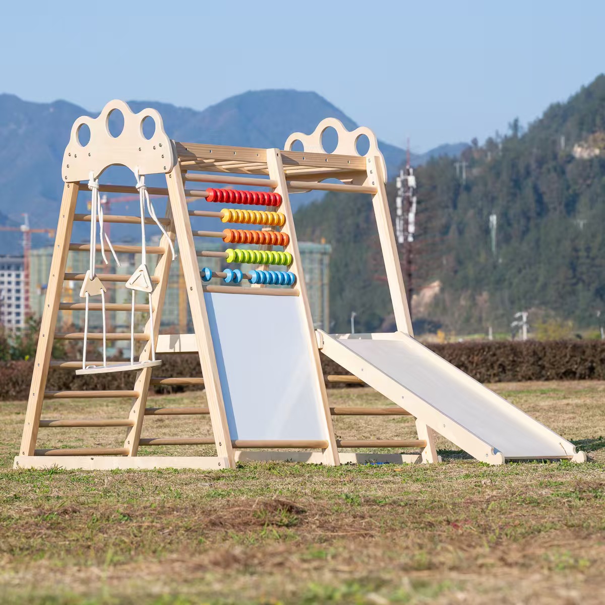 Большой деревянный игровой ком – обзор и цена Kids Outdoor Climbing Frame
